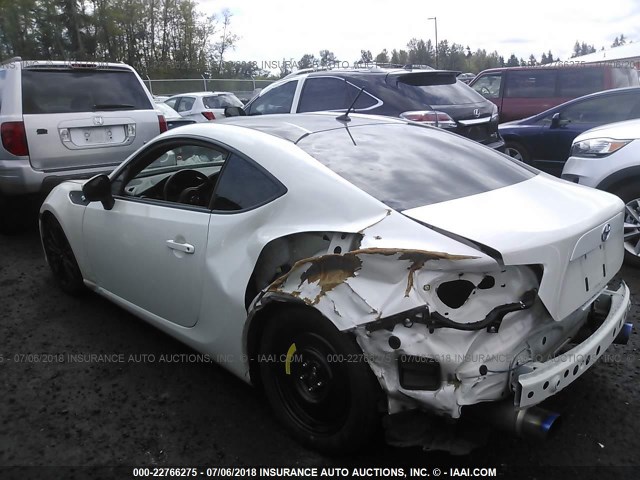 JF1ZNAA17D1719015 - 2013 TOYOTA SCION FR-S WHITE photo 3