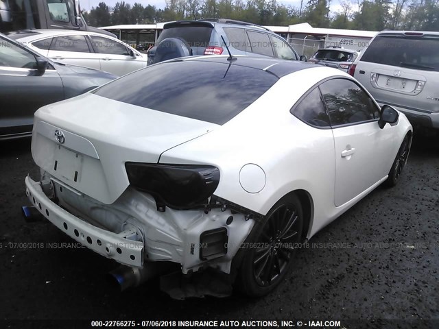 JF1ZNAA17D1719015 - 2013 TOYOTA SCION FR-S WHITE photo 4