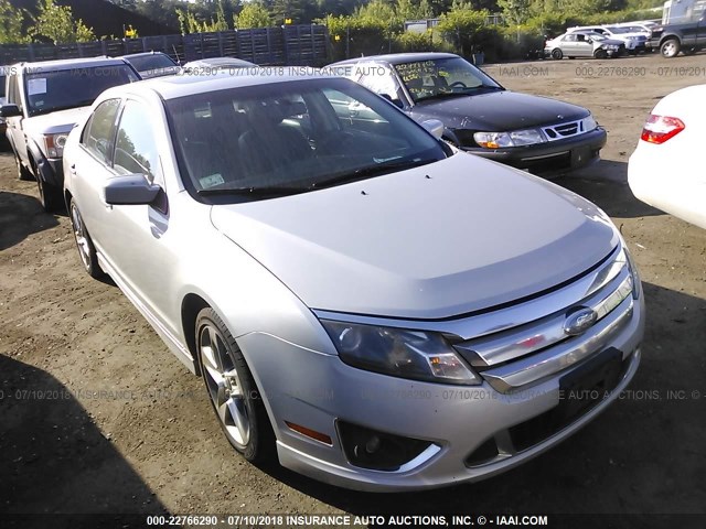 3FAHP0DC1AR259655 - 2010 FORD FUSION SPORT SILVER photo 1