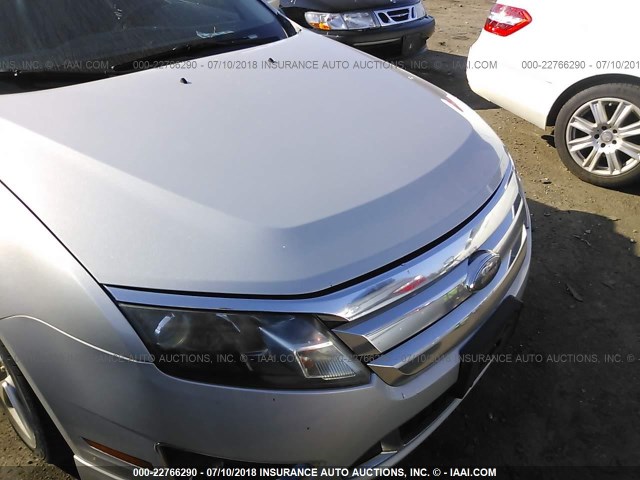 3FAHP0DC1AR259655 - 2010 FORD FUSION SPORT SILVER photo 6