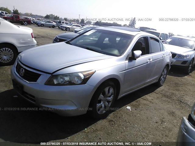 1HGCP25809A083991 - 2009 HONDA ACCORD EXL SILVER photo 2