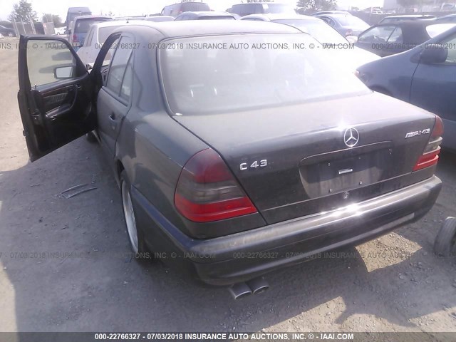 WDBHA33GXXF853408 - 1999 MERCEDES-BENZ C 43 BLACK photo 3