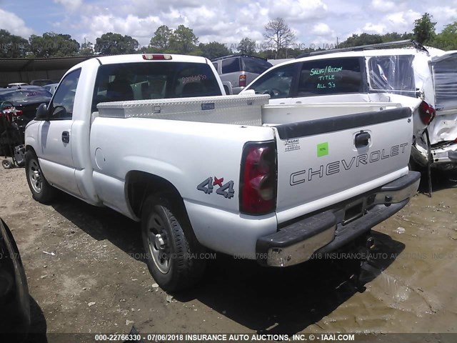 1GCEK14Z97Z150676 - 2007 CHEVROLET SILVERADO K1500 CLASSIC WHITE photo 3