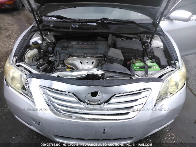 4T1BE46K38U243859 - 2008 TOYOTA CAMRY CE/LE/XLE/SE SILVER photo 10