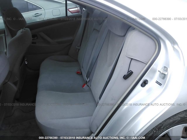 4T1BE46K38U243859 - 2008 TOYOTA CAMRY CE/LE/XLE/SE SILVER photo 8