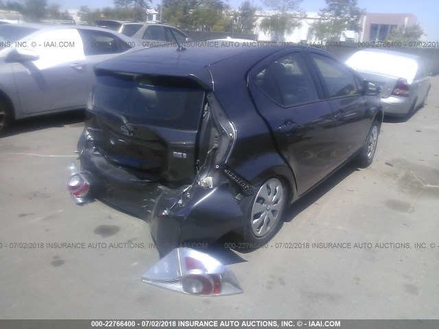 JTDKDTB31E1562190 - 2014 TOYOTA PRIUS C GRAY photo 4