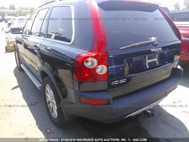 YV1CZ852X51217529 - 2005 VOLVO XC90 V8 BLACK photo 3