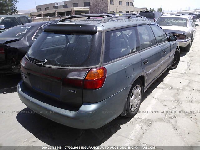 4S3BH635817306013 - 2001 SUBARU LEGACY L GREEN photo 4