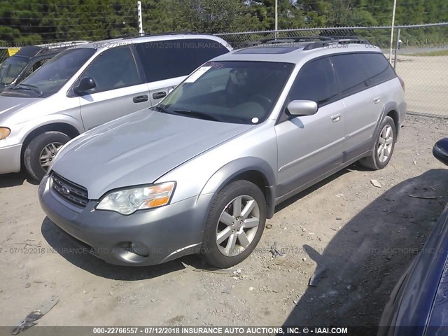 4S4BP62C867334156 - 2006 SUBARU LEGACY OUTBACK 2.5I LIMITED SILVER photo 2