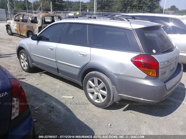 4S4BP62C867334156 - 2006 SUBARU LEGACY OUTBACK 2.5I LIMITED SILVER photo 3