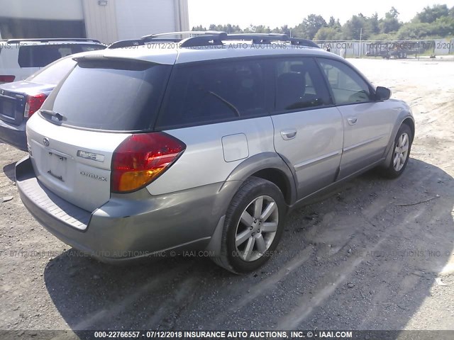 4S4BP62C867334156 - 2006 SUBARU LEGACY OUTBACK 2.5I LIMITED SILVER photo 4