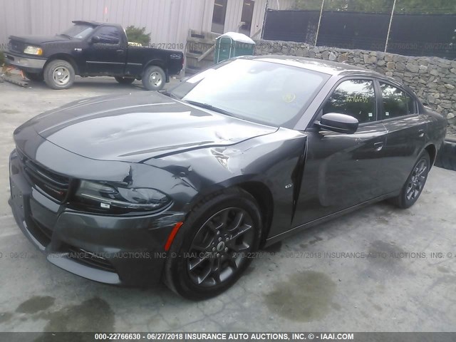 2C3CDXJG3JH148117 - 2018 DODGE CHARGER GT GRAY photo 2