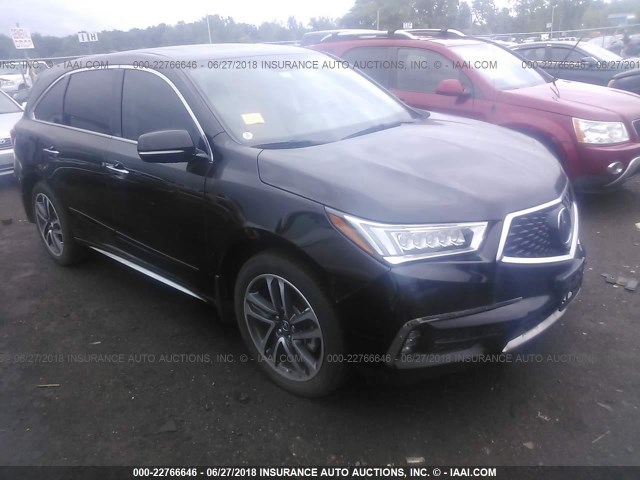 5FRYD4H82HB009349 - 2017 ACURA MDX ADVANCE BLACK photo 1