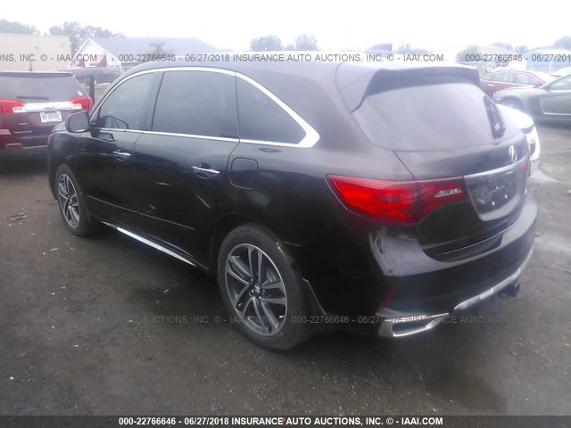 5FRYD4H82HB009349 - 2017 ACURA MDX ADVANCE შავი ფოტო 3