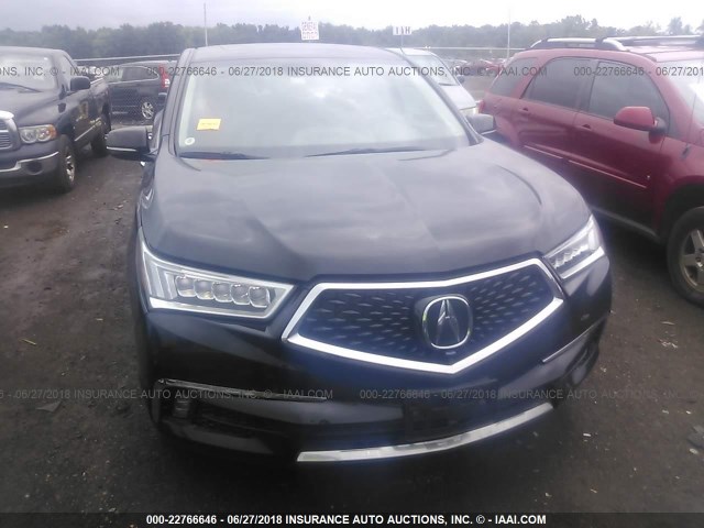 5FRYD4H82HB009349 - 2017 ACURA MDX ADVANCE BLACK photo 6