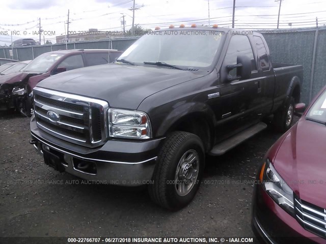 1FTWX31P55EA59414 - 2005 FORD F350 SRW SUPER DUTY GRAY photo 2