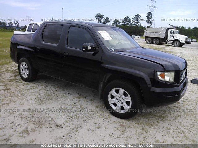 2HJYK16547H500976 - 2007 HONDA RIDGELINE RTL BLACK photo 1