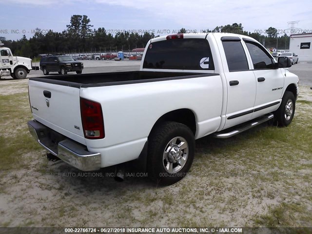 3D7KR28C65G742761 - 2005 DODGE RAM 2500 ST/SLT WHITE photo 4