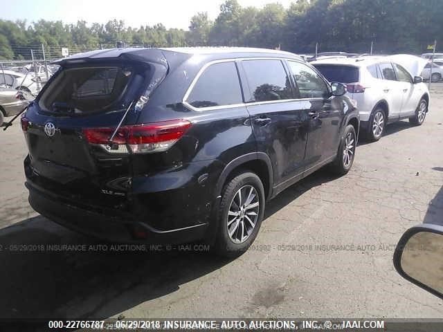 5TDJZRFHXHS414150 - 2017 TOYOTA HIGHLANDER SE/XLE BLACK photo 4