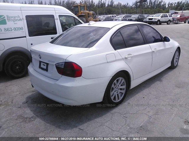 WBAVA33527KX78548 - 2007 BMW 328 I WHITE photo 4