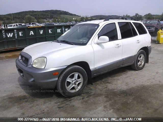 KM8SC73D94U617110 - 2004 HYUNDAI SANTA FE GLS/LX WHITE photo 2