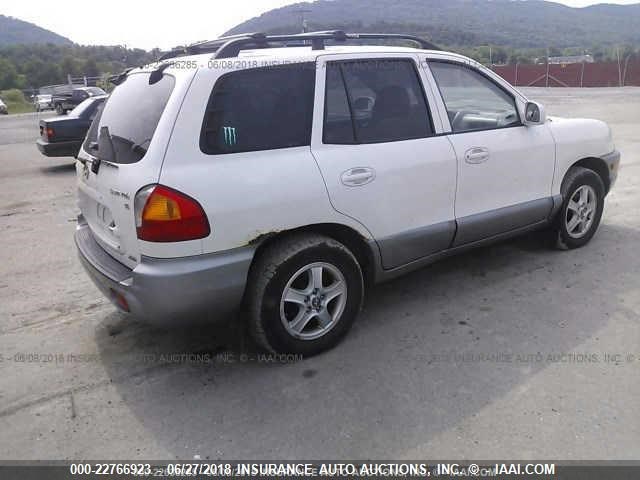 KM8SC73D94U617110 - 2004 HYUNDAI SANTA FE GLS/LX WHITE photo 4