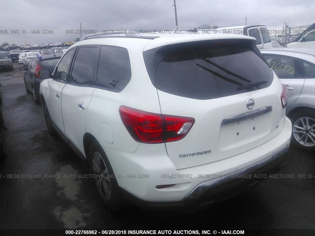 5N1DR2MN9JC609060 - 2018 NISSAN PATHFINDER S/SV/SL/PLATINUM 白色 照片 3