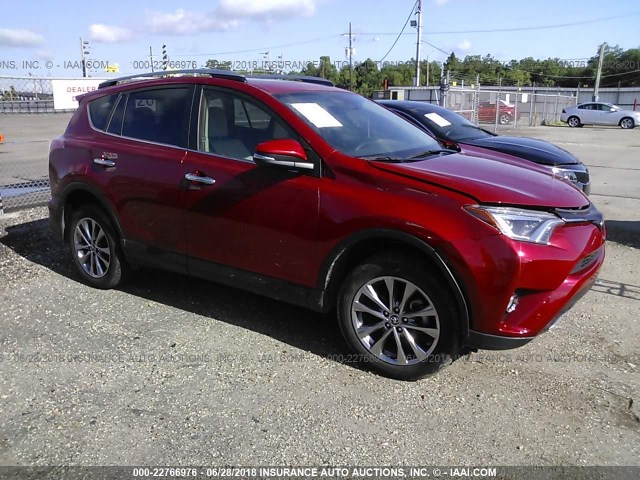 JTMYFREV8HJ123657 - 2017 TOYOTA RAV4 LIMITED/PLATINUM RED photo 1