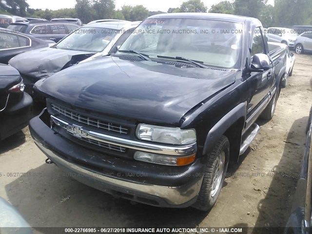 1GCEK14T5XZ144997 - 1999 CHEVROLET SILVERADO K1500 BLACK photo 2