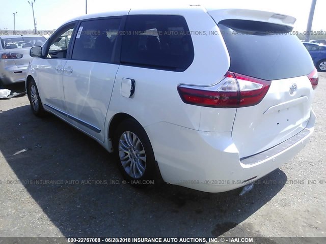 5TDYK3DC4FS554215 - 2015 TOYOTA SIENNA XLE/LIMITED WHITE photo 3