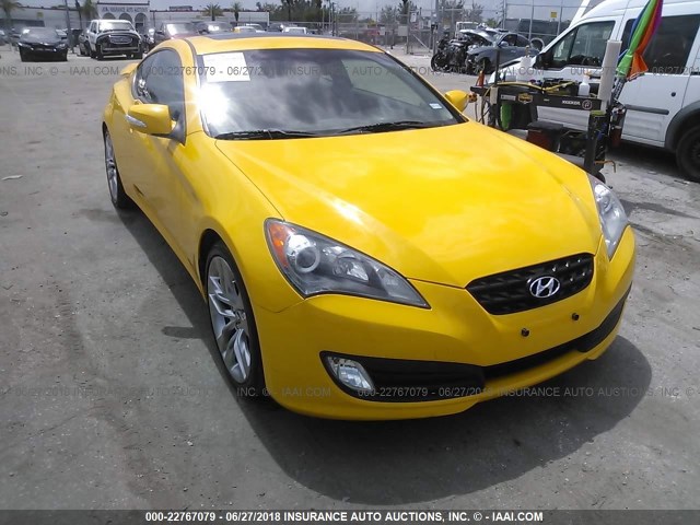 KMHHU6KH5CU071118 - 2012 HYUNDAI GENESIS COUPE 3.8L YELLOW photo 6