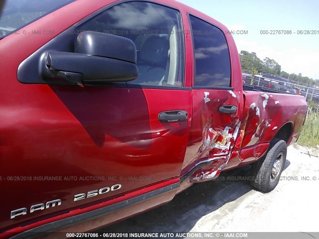 3D7KU28CX4G203623 - 2004 DODGE RAM 2500 ST/SLT 红色 照片 6