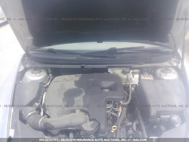 1G1ZC5E07AF295612 - 2010 CHEVROLET MALIBU 1LT ვერცხლისფერი ფოტო 10
