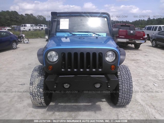 1J4BA3H17AL109408 - 2010 JEEP WRANGLER UNLIMITE SPORT BLUE photo 6