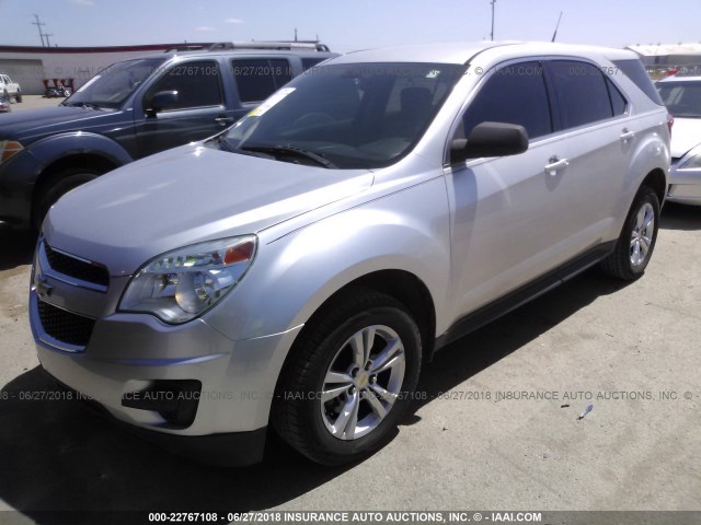 2GNALBEC4B1288176 - 2011 CHEVROLET EQUINOX LS SILVER photo 2