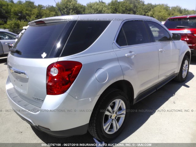 2GNALBEC4B1288176 - 2011 CHEVROLET EQUINOX LS SILVER photo 4