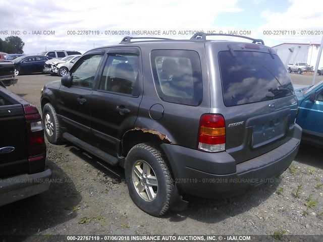 1FMYU92Z05KD53854 - 2005 FORD ESCAPE XLS GRAY photo 3