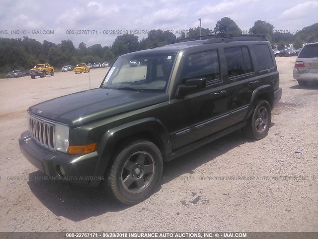 1J8HG48K48C187628 - 2008 JEEP COMMANDER SPORT მწვანე ფოტო 2