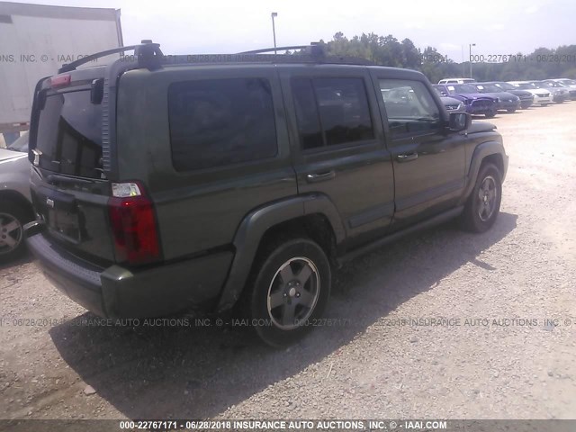 1J8HG48K48C187628 - 2008 JEEP COMMANDER SPORT GREEN photo 4