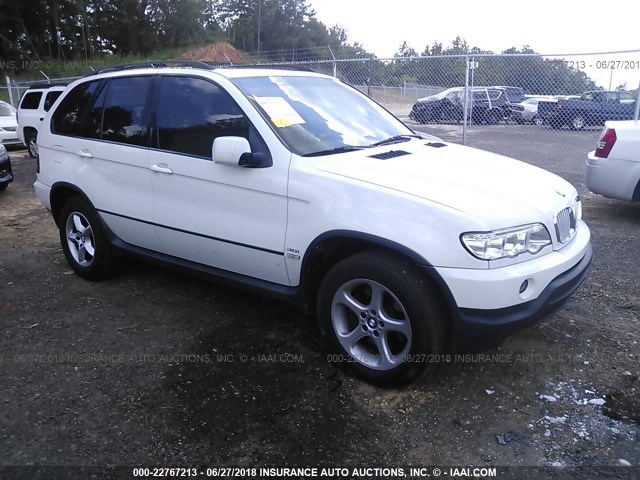 WBAFA53521LM85637 - 2001 BMW X5 3.0I WHITE photo 1