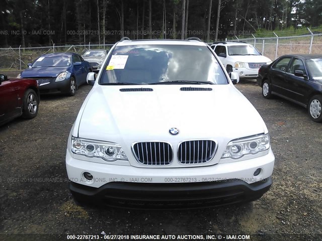 WBAFA53521LM85637 - 2001 BMW X5 3.0I WHITE photo 6