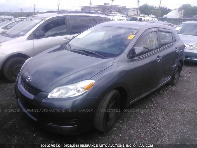 2T1KU4EE7AC273260 - 2010 TOYOTA COROLLA MATRIX  BLACK photo 2