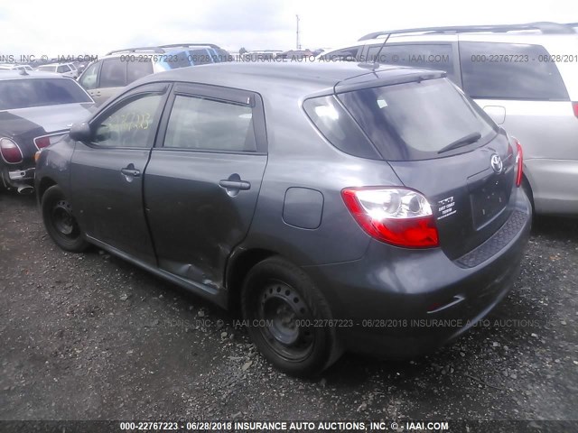 2T1KU4EE7AC273260 - 2010 TOYOTA COROLLA MATRIX  BLACK photo 3