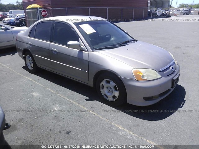 JHMES96633S025160 - 2003 HONDA CIVIC HYBRID GOLD photo 1