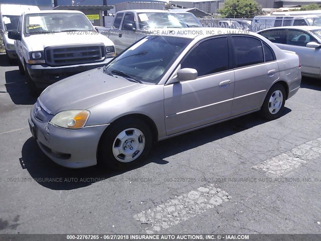 JHMES96633S025160 - 2003 HONDA CIVIC HYBRID GOLD photo 2