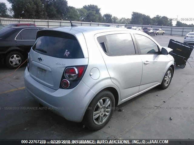 1G1JB6SH2C4198641 - 2012 CHEVROLET SONIC LS SILVER photo 4