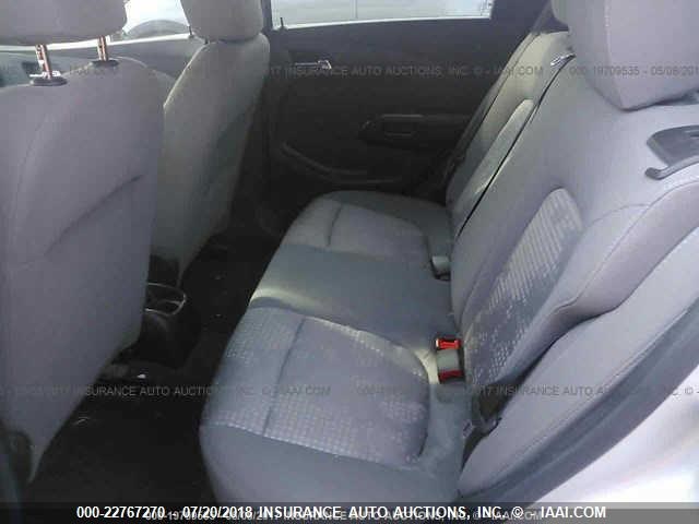 1G1JB6SH2C4198641 - 2012 CHEVROLET SONIC LS SILVER photo 8