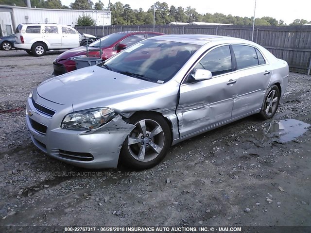 1G1ZC5EUXCF348857 - 2012 CHEVROLET MALIBU 1LT SILVER photo 2