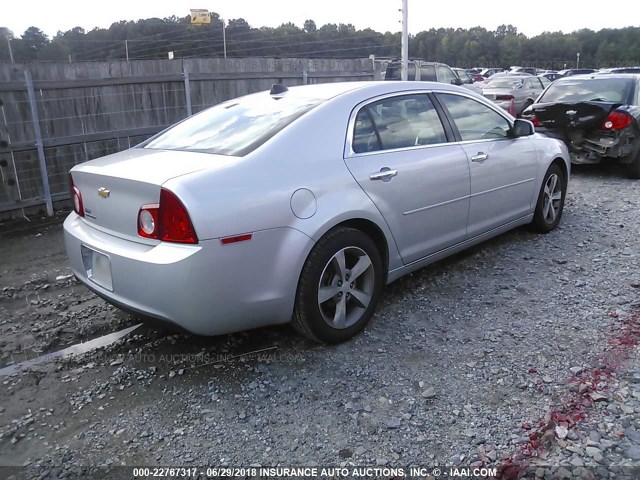1G1ZC5EUXCF348857 - 2012 CHEVROLET MALIBU 1LT SILVER photo 4