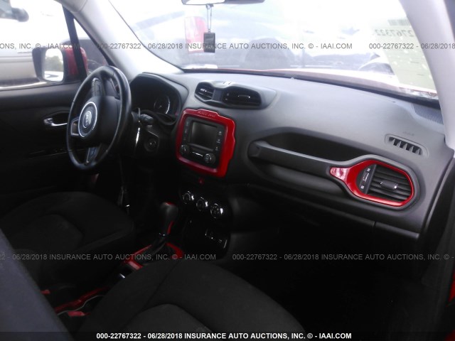 ZACCJABT9FPB34936 - 2015 JEEP RENEGADE LATITUDE RED photo 5